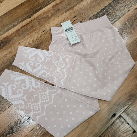 NWT Sweaty Betty Fair Isle Base Layer Leggings seamless soft - Picture 4 of 5